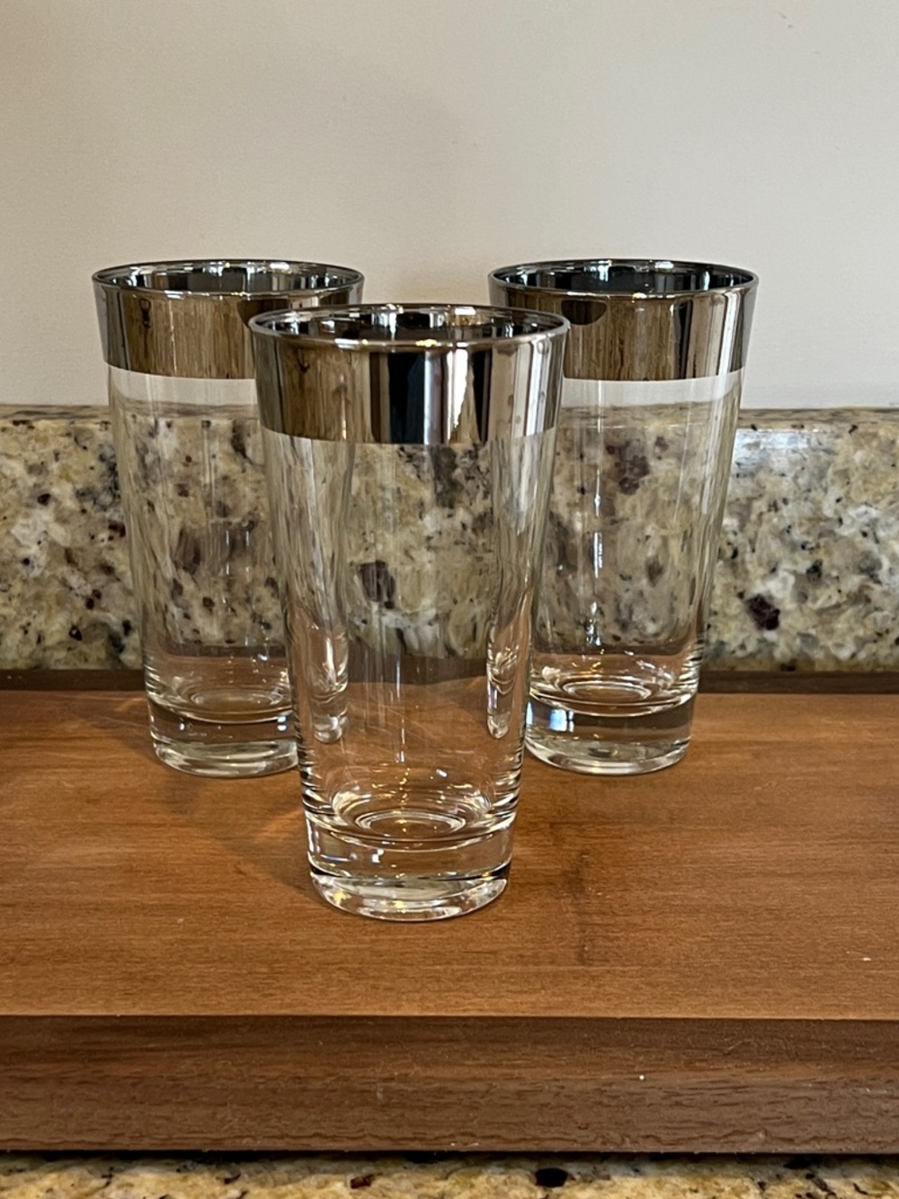 3 Dorothy Thorpe Silver Band Collin’s Highball Glasses